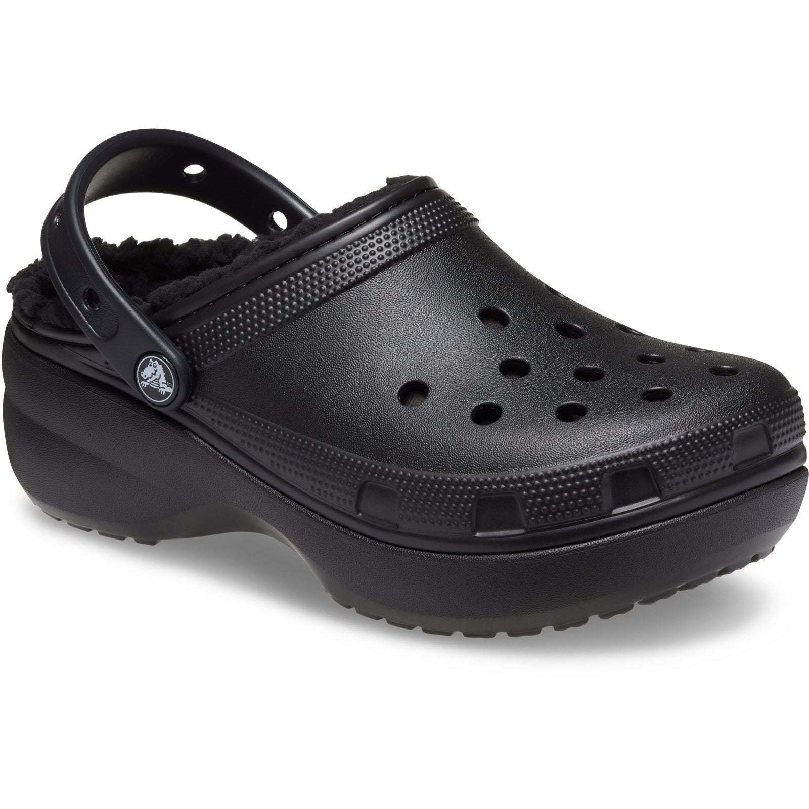 Crocs Classic Platform Lined Synthetic Women's Black Clogs