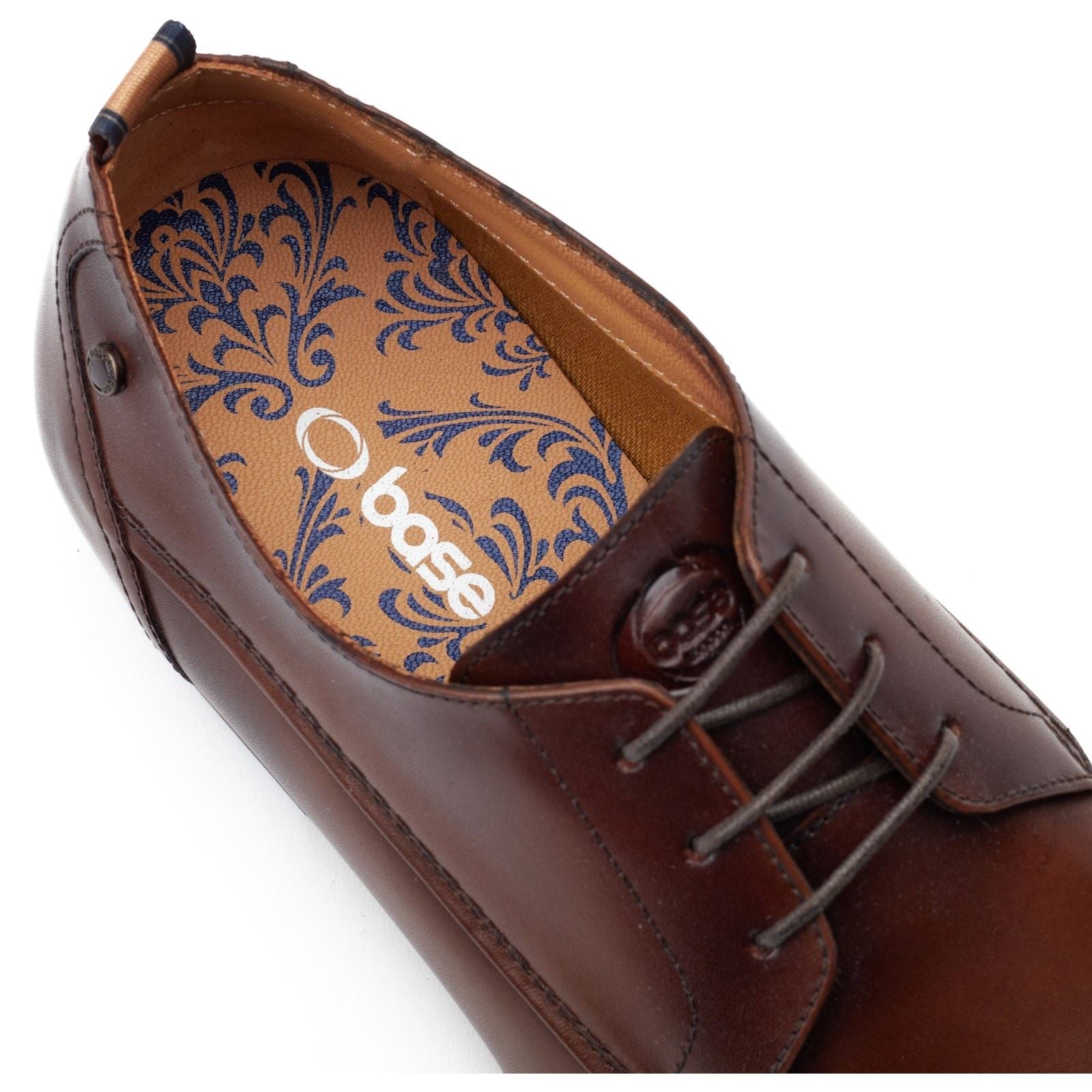 Base London Gambino Leather Men's Dark Brown Lace-Up Shoes