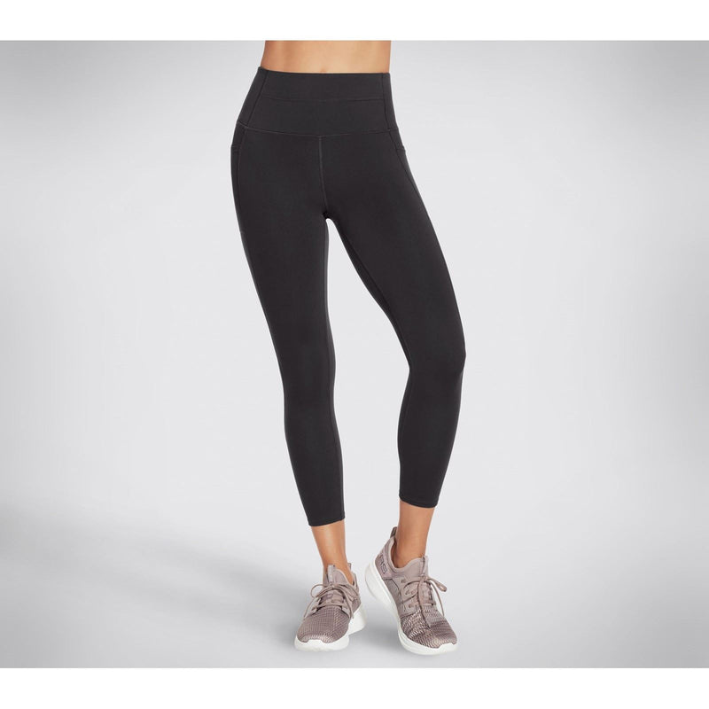 Skechers Performance GOWALK Wear High-Waisted 7/8 Nylon Women's Black Sports Leggings