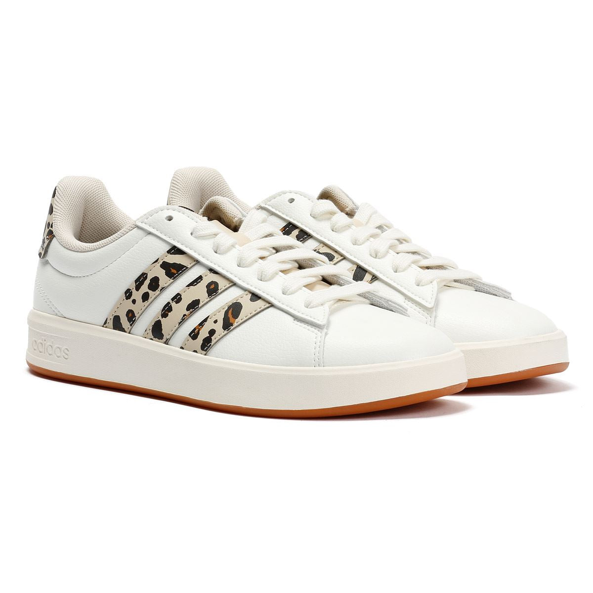Adidas Grand Court 3.0 Women's Cream/Leopard Sneakers