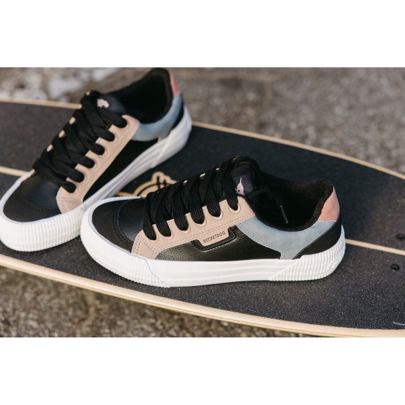 Rocket Dog Cheery Blocked Sporty Synthetic Women's Black Combo Sneakers