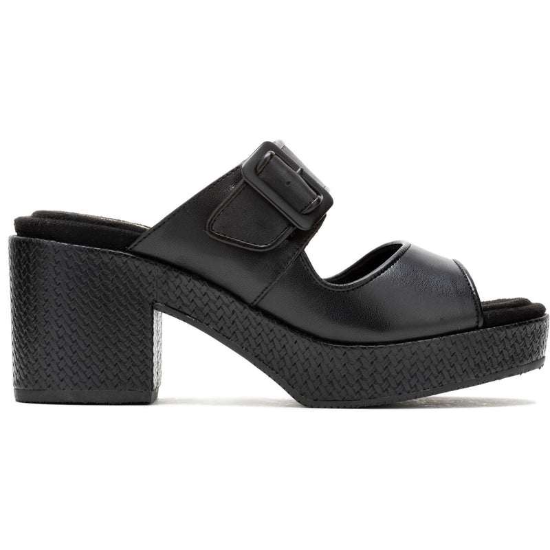 Hush Puppies Poppy Leather Women's Black Sandals