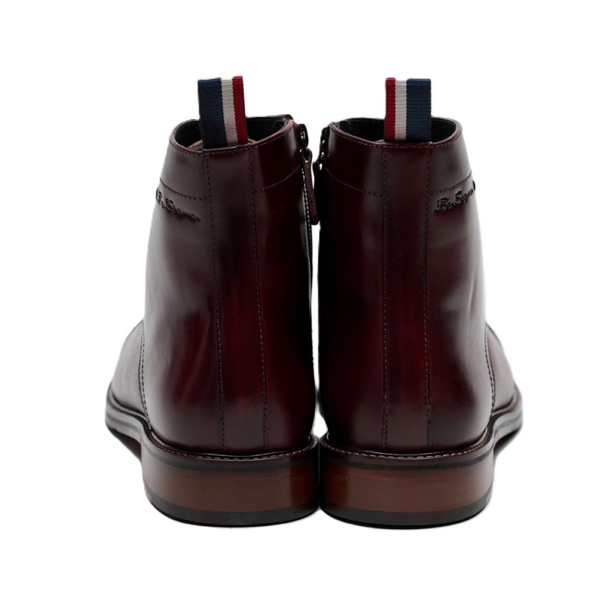 Ben Sherman Harrington Brush Off Leather Men's Burgundy Boots