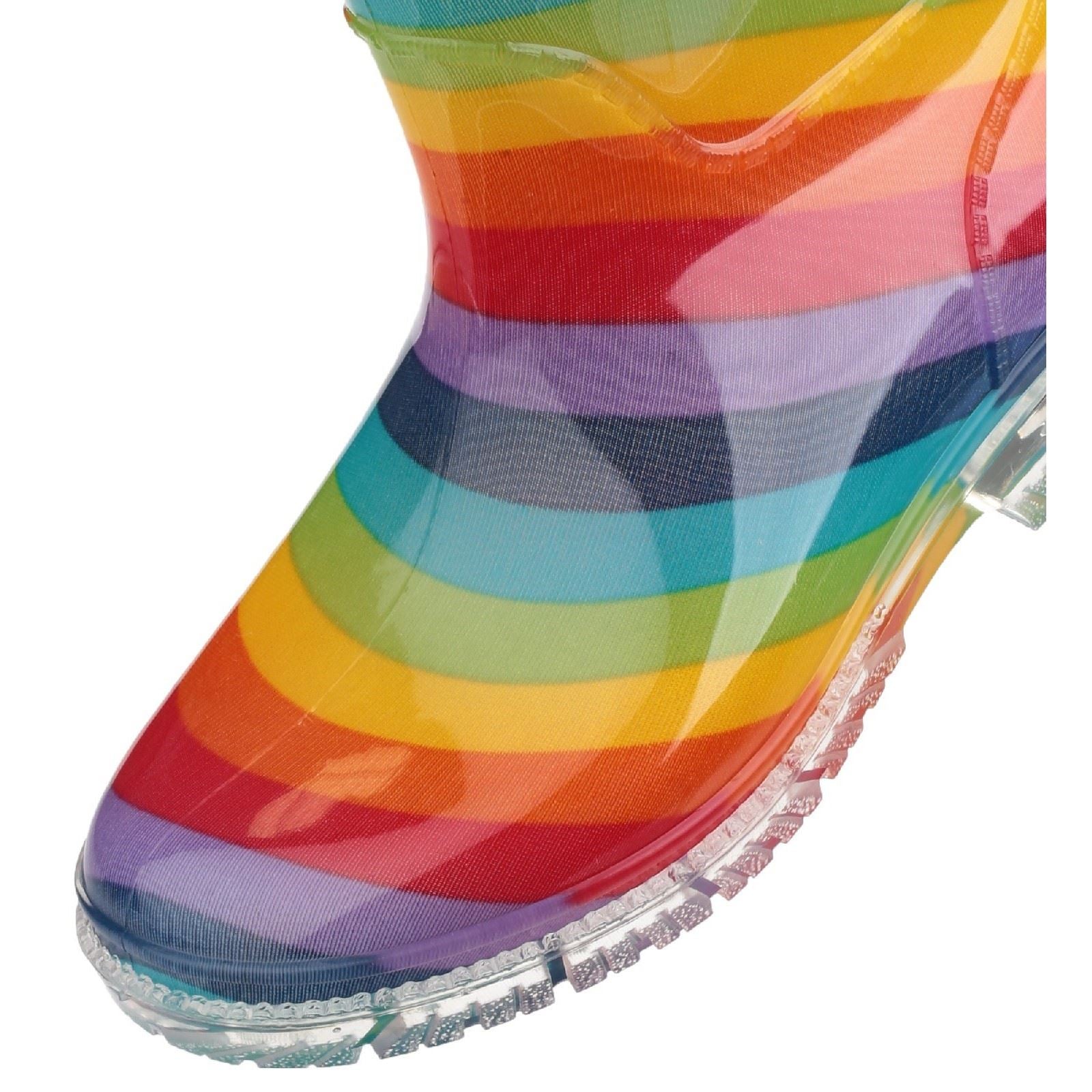 Cotswold PVC Jnr PVC Girls's Rainbow Wellington Boots