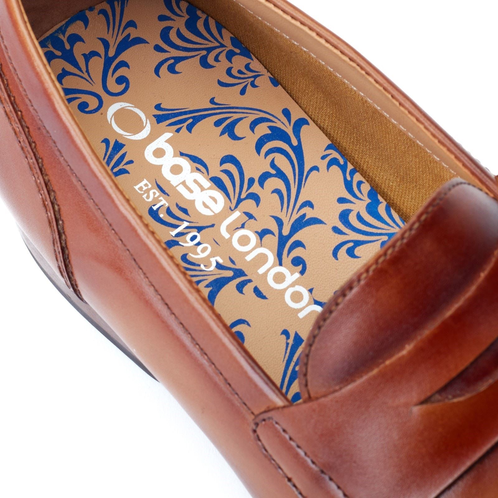 Base London Bruno Leather Men's Burnt Tan Loafers