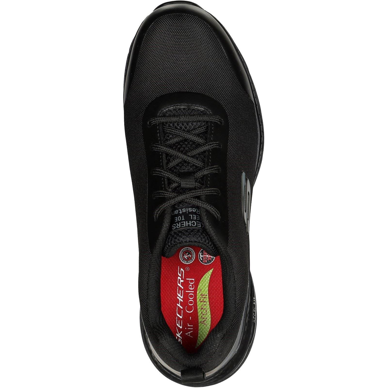 Skechers Workwear Arch Fit SR Ringstap Textile Men's Black Safety Sneakers