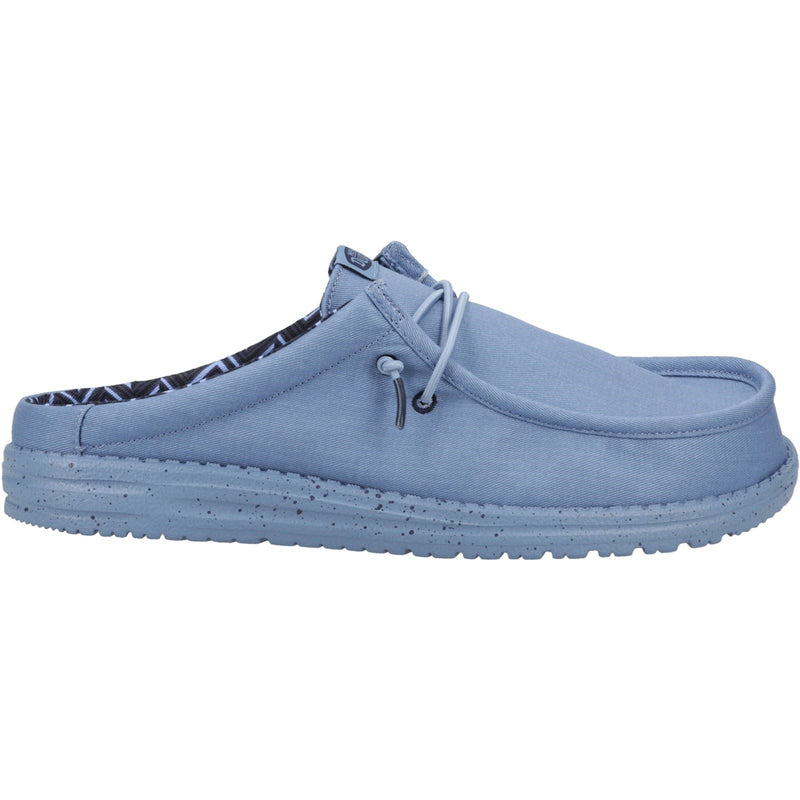 HEYDUDE Wally Slip Canvas 100% Cotton Men's Elemental Blue Slippers