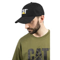 Caterpillar Trademark Cotton Unisex Adults Black Baseball Caps