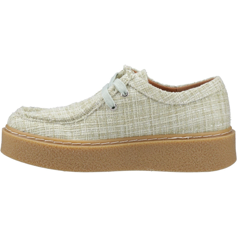 Hush Puppies Bridie Textile Textile Women's Mint Moccasins Shoes