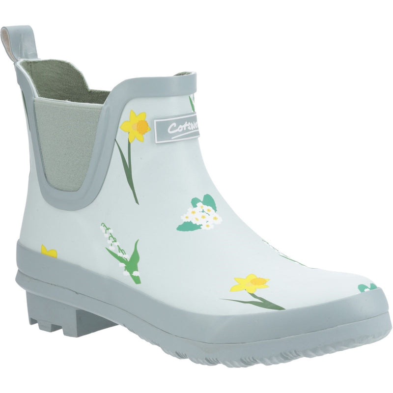 Cotswold Wildflower Ankle Rubber Women's Mint Wellington Boots