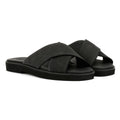 TOMS Mae Crossover Leather Women's Black Sandals