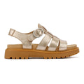 Timberland Clairemont Way Fisherman Leather Women's Gold Metal Sandals
