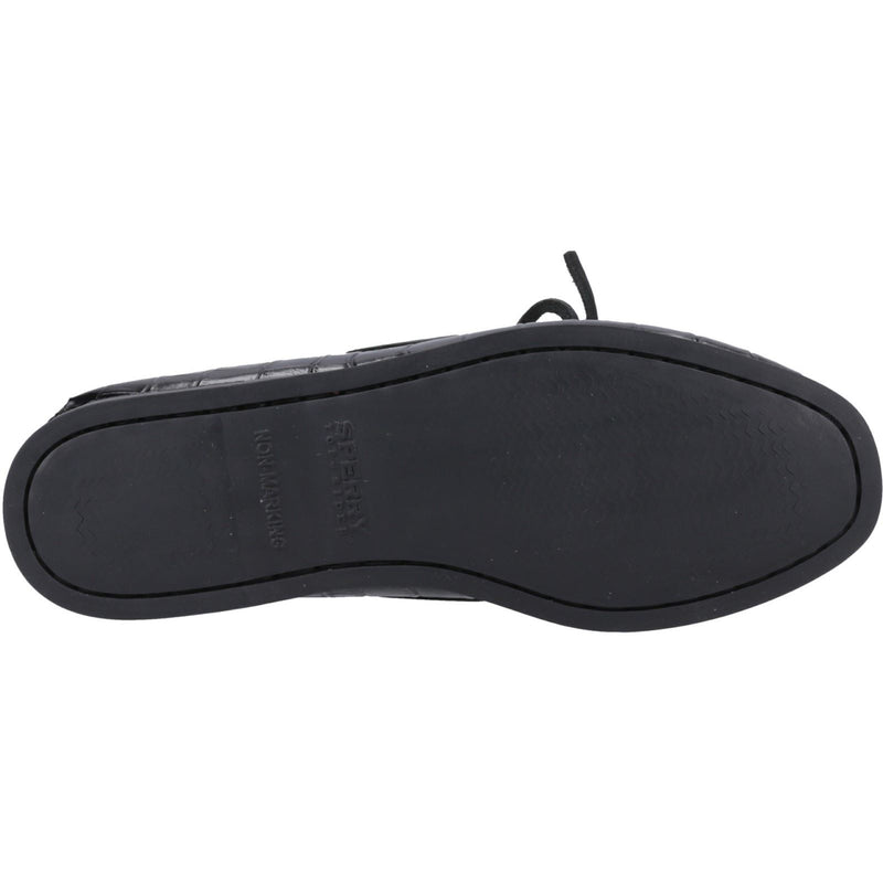 Sperry Authentic 2 Eye Leather Women's Black Boat Shoes