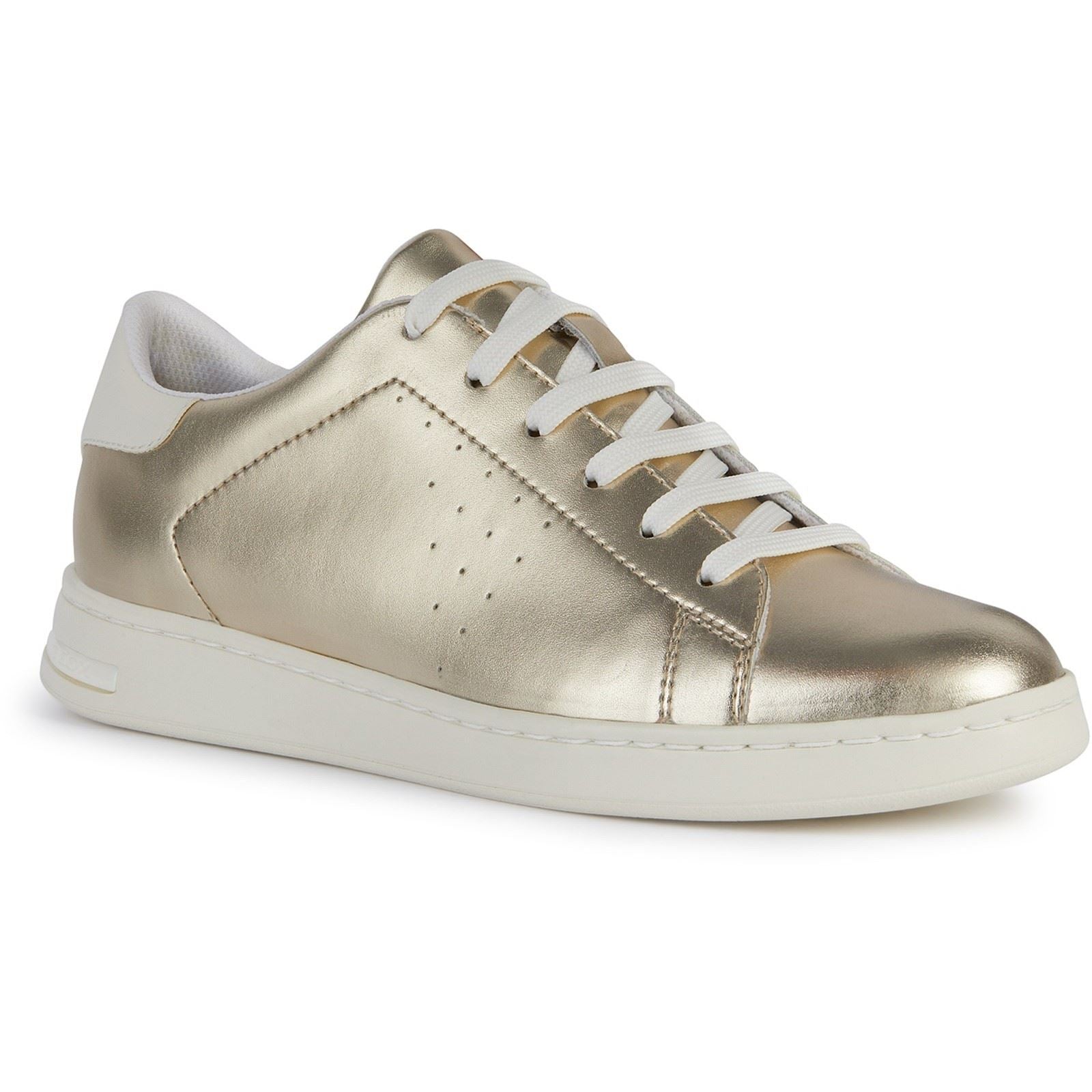 Geox D Jaysen B Leather Women's Light Gold/Optic White Sneakers