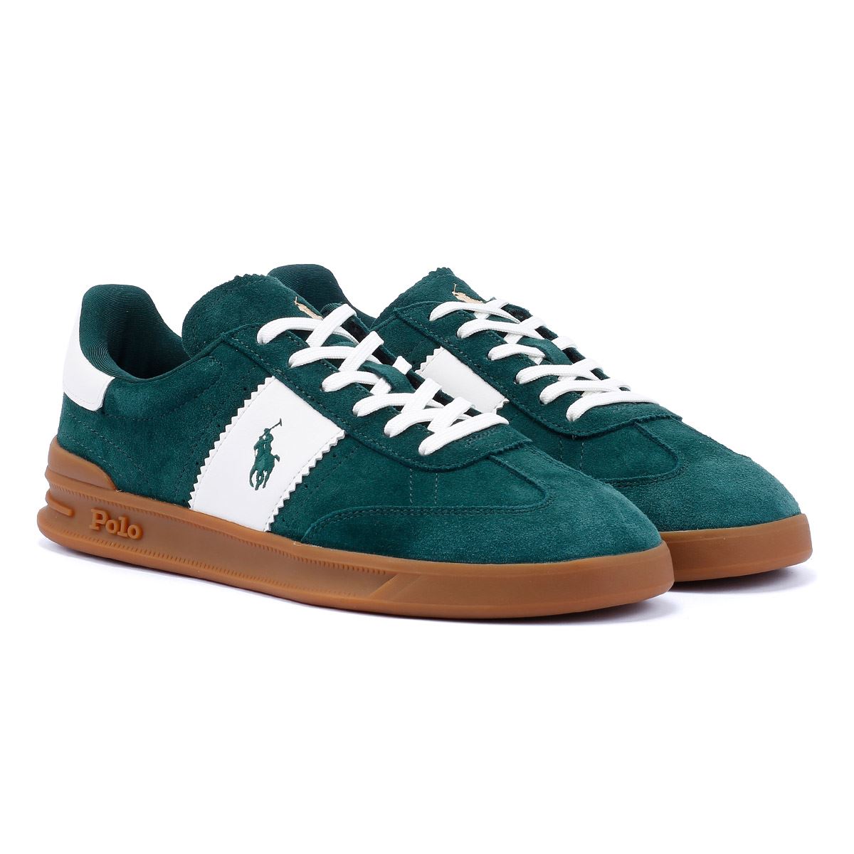Ralph Lauren Heritage Area Suede Men's Green/White Sneakers
