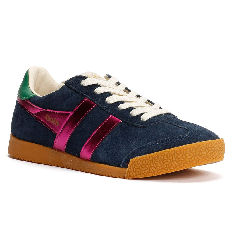 Gola Elan Glitz Suede Women's Navy/Fuchsia/Emerald Sneakers