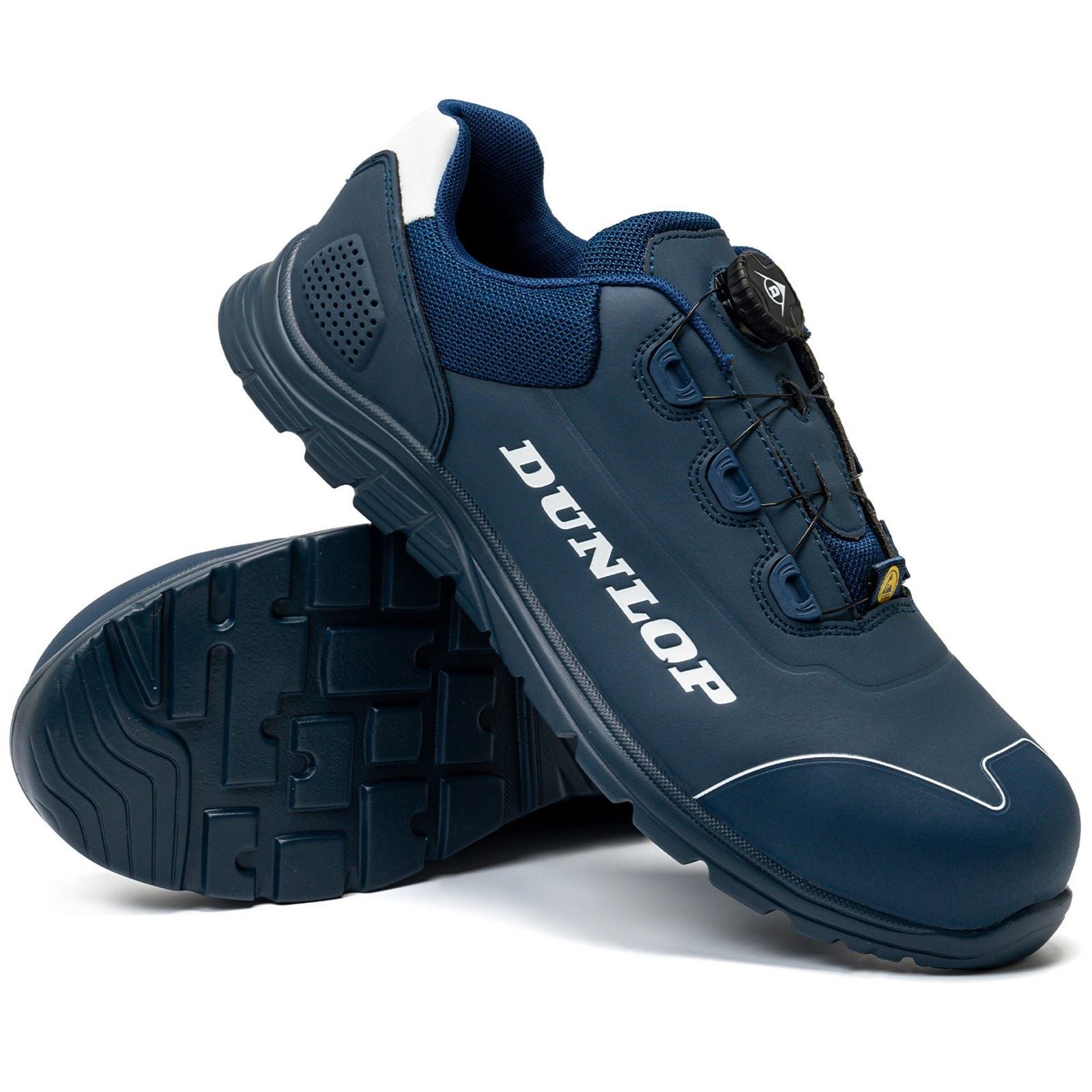 Dunlop Matt Microfiber Men's Navy/White Safety Shoes