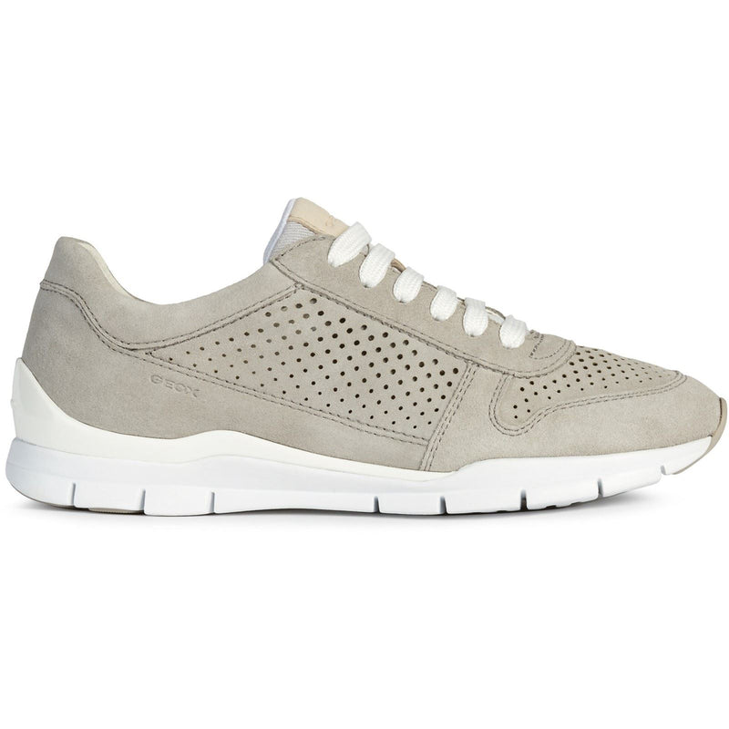 Geox D Sukie B Leather Women's Light Grey Sneakers