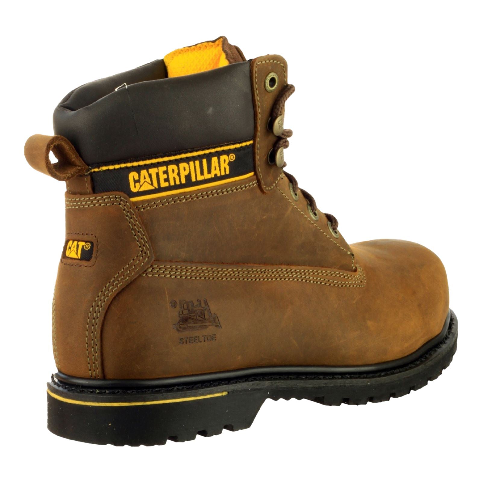 Caterpillar CAT Holton S3 Leather Brown Safety Boots