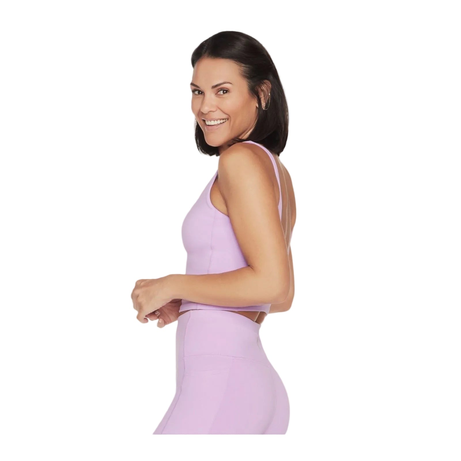 Skechers Performance Goflex Joy Longline Bra Nylon Women's Light Purple Sports Bra