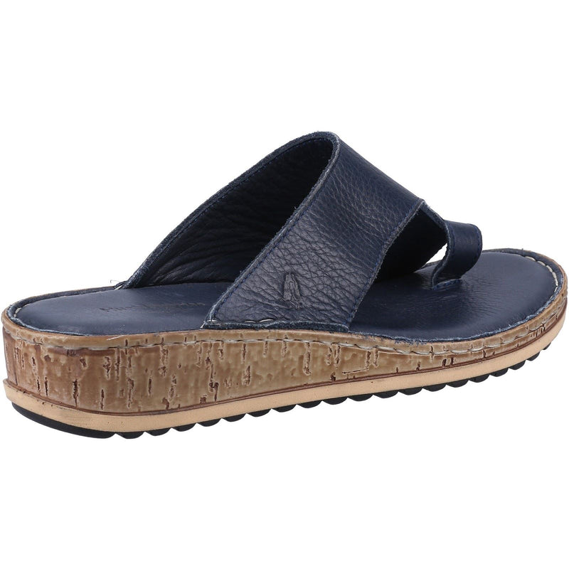 Hush Puppies Elissa Toepost Suede Women's Navy Sandals