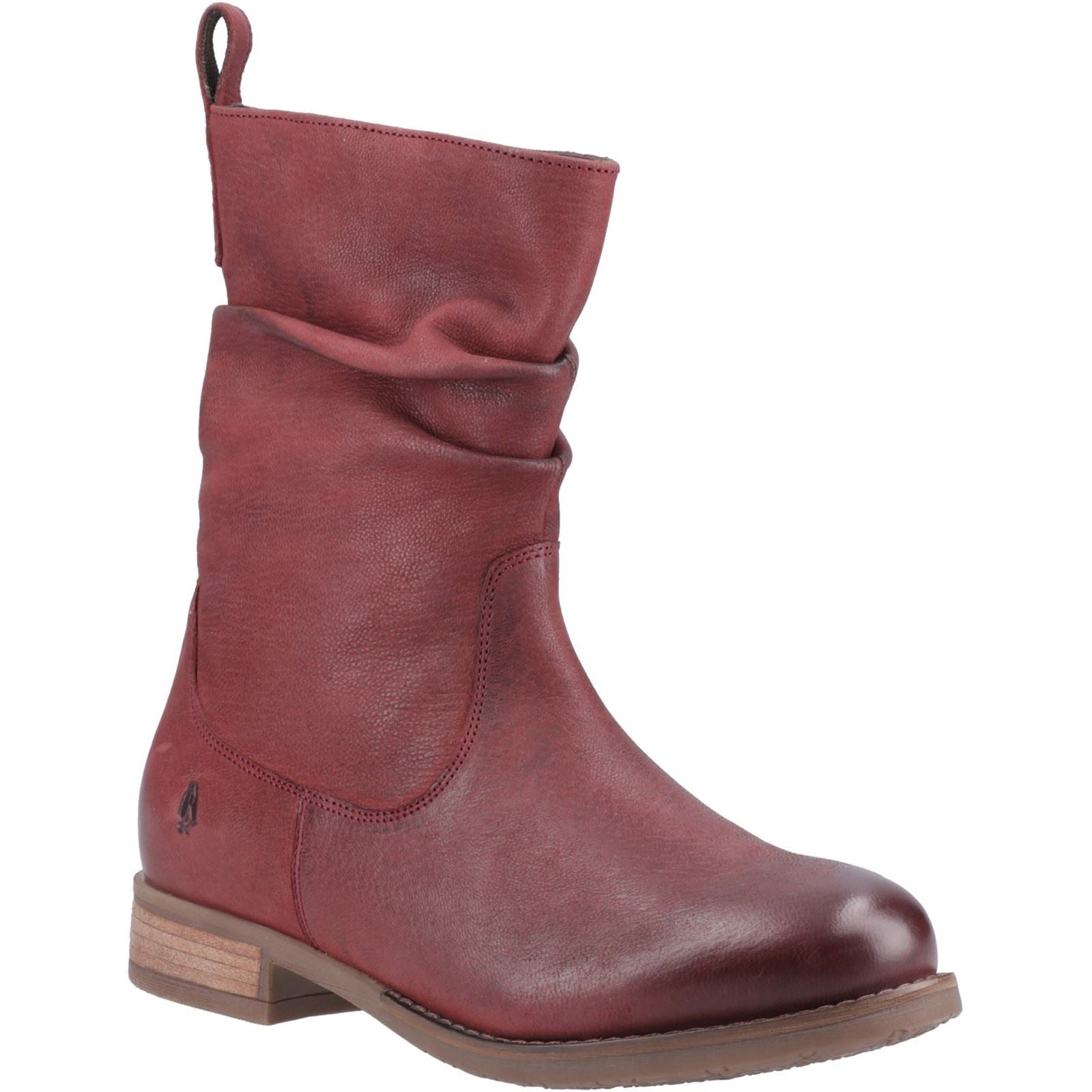 Hush Puppies Emilia Leather Women's Burgundy Winter Mid Calf Boots