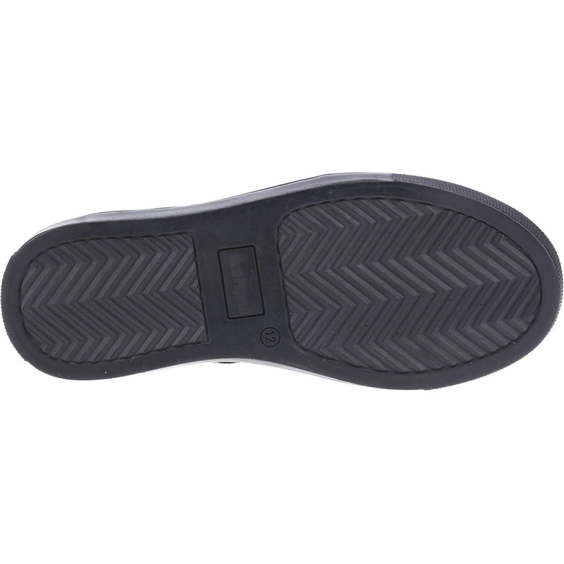 Hush Puppies Shawn Junior Boys Black Leather Lace-Up Shoes