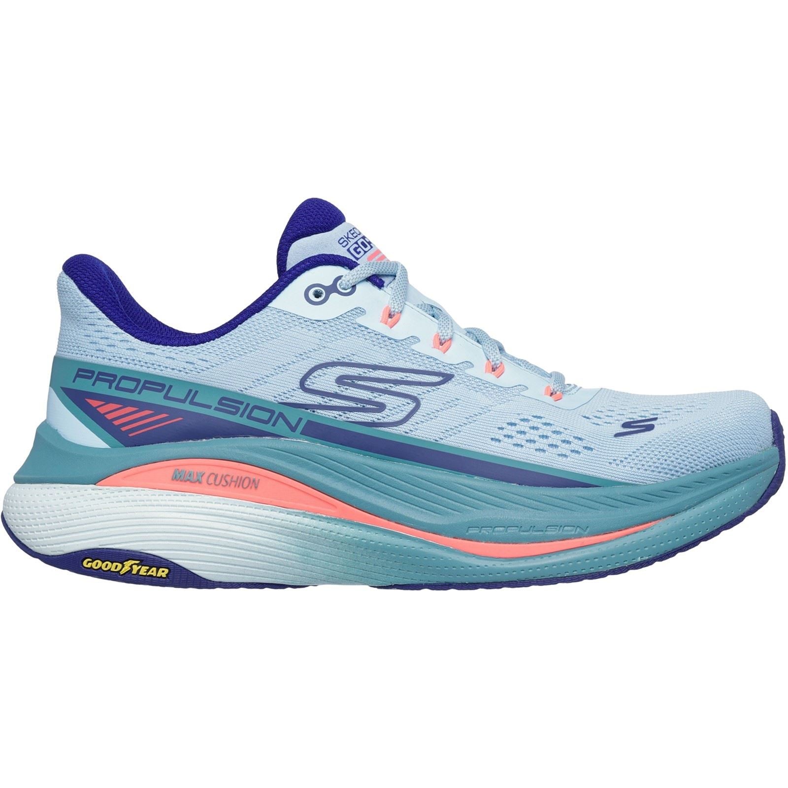 Skechers Performance Max Cushioning Propulsion Textile Women's Light Blue/Navy Sneakers