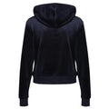 Juicy Couture Robertson Classic Jacket Polyester Women's Blue Hooded Sweatshirt