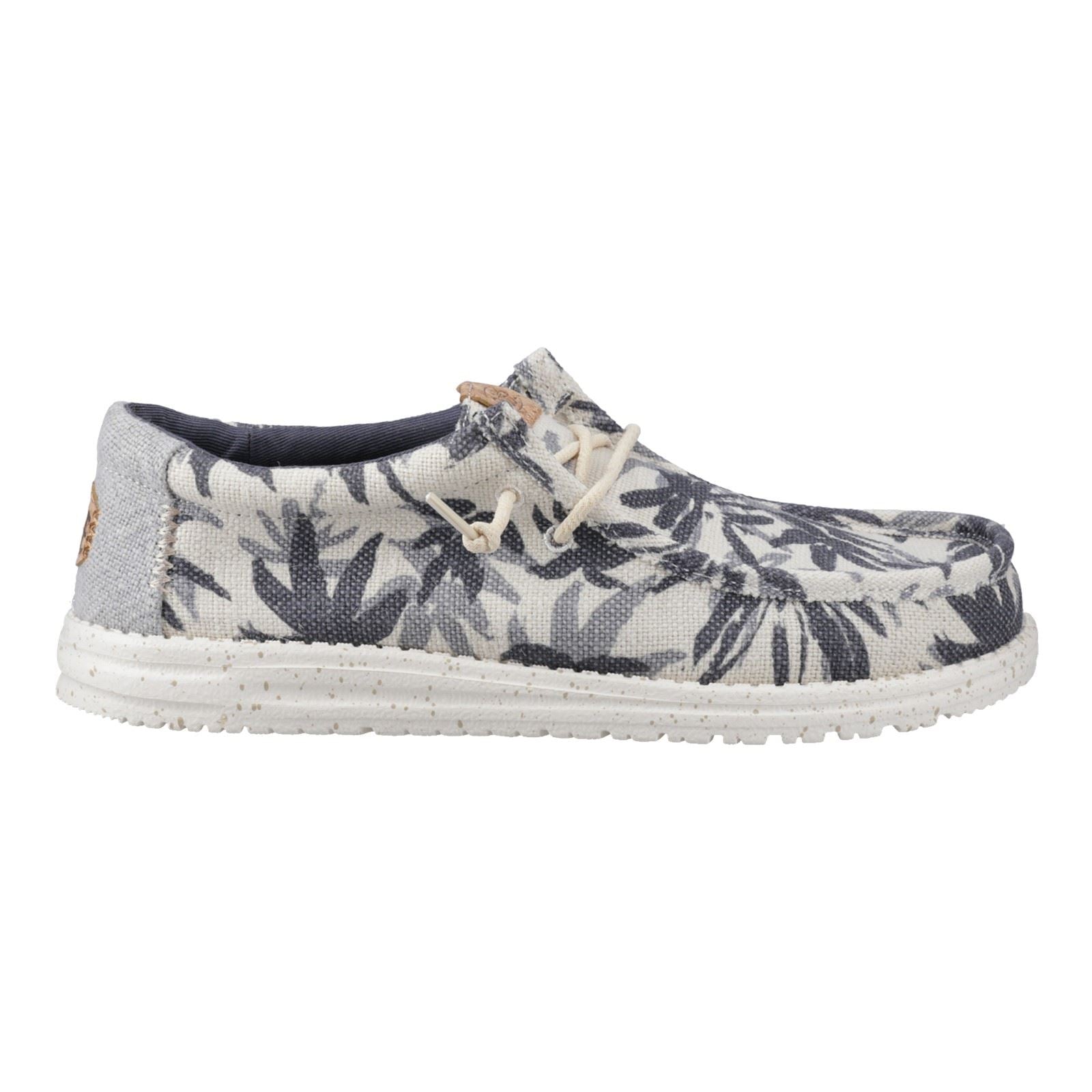 HEYDUDE Wally Palm Jute Jute Men's Egret/Cloud Blue Moccasins Shoes