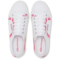 Superga 2790 Round Stripes Cotton Women's White/Shaded Blue Sneakers