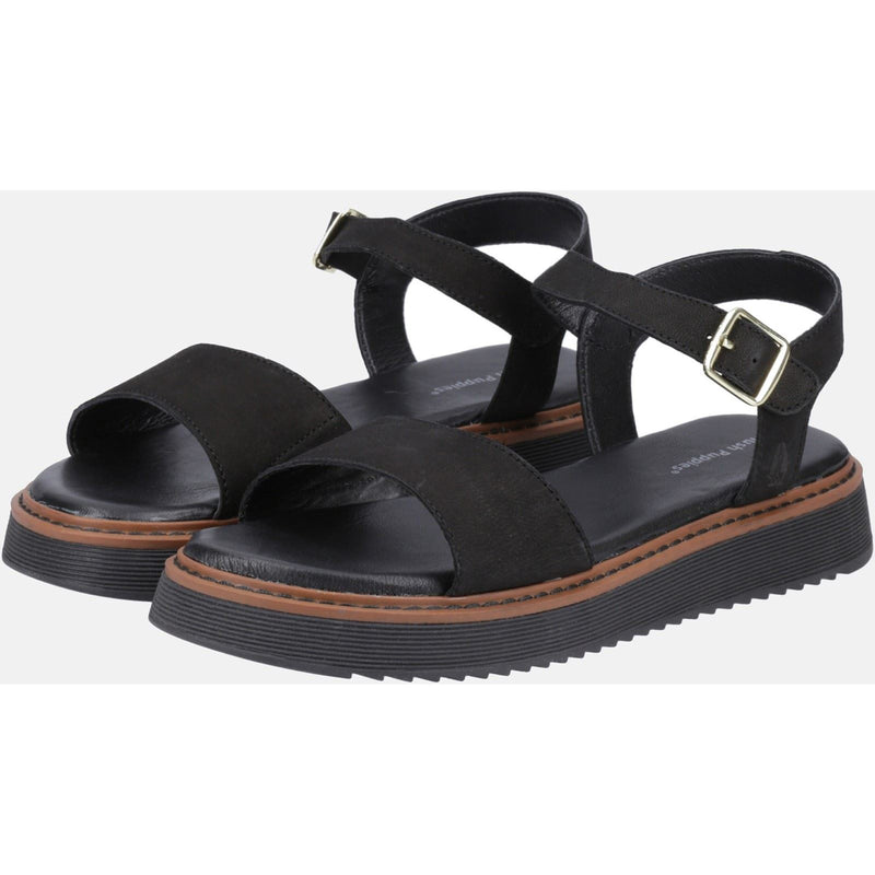 Hush Puppies Cassie Nubuck Women's Black Sandals