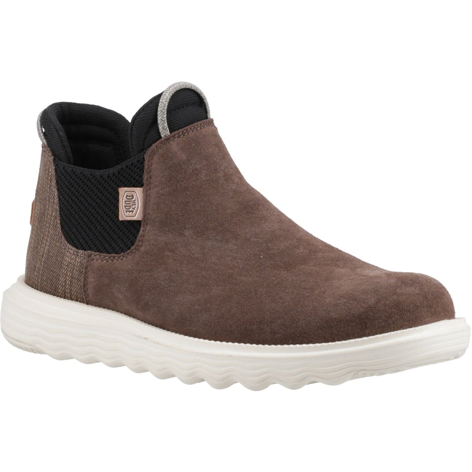 HEYDUDE Branson Leather Women's Coffee Boots
