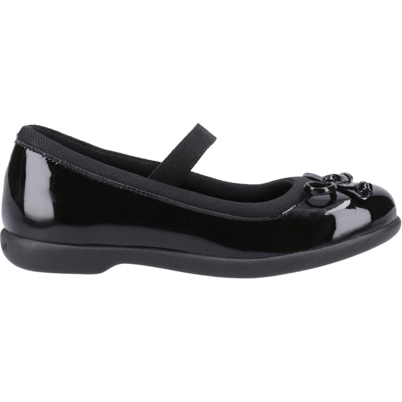 Hush Puppies Betty Patent Junior Leather Girls's Black Shoes