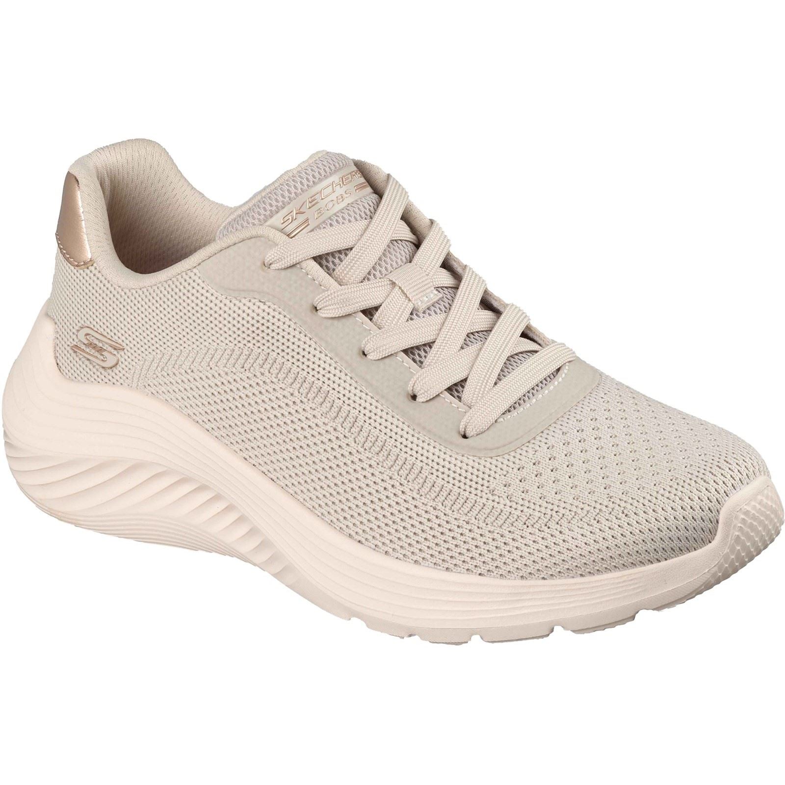 Skechers Bobs Squad Waves Current Look Textile Women's Off White Sneakers