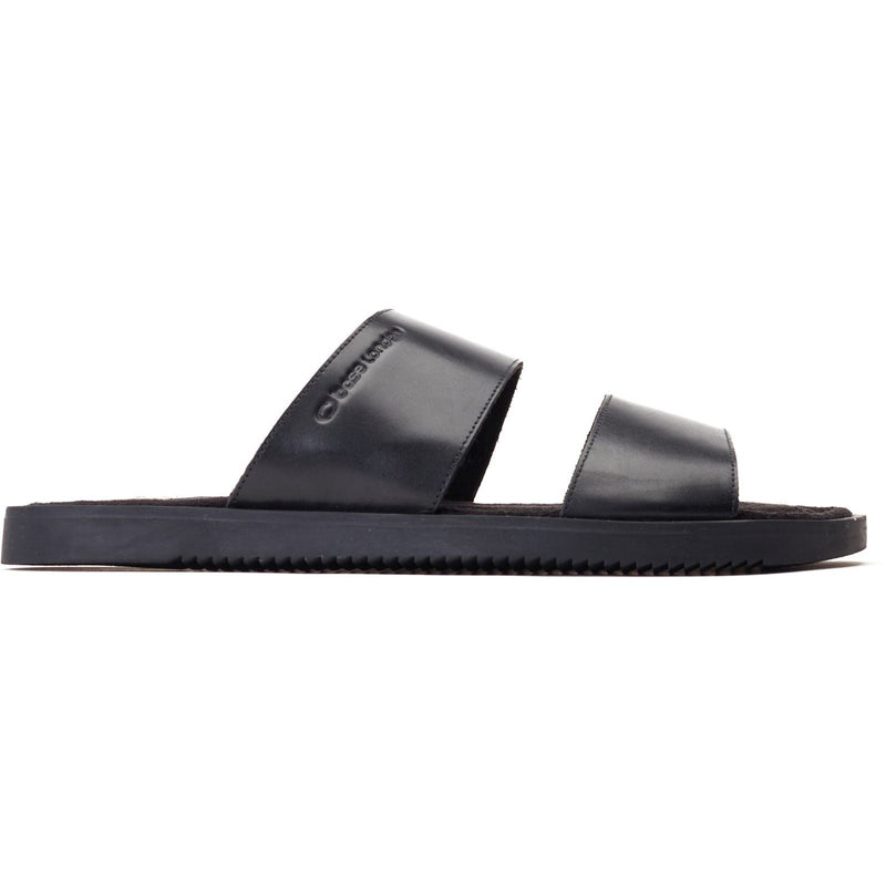 Base London Maven Leather Men's Black Sandals