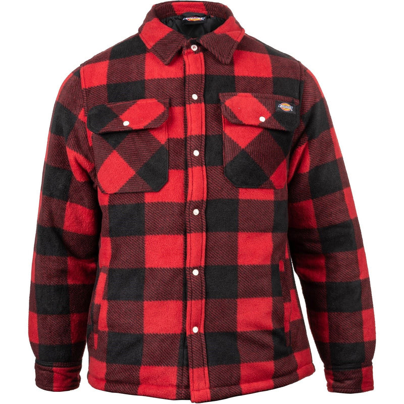 Dickies Portland Synthetic Men's Red Casual Shirt