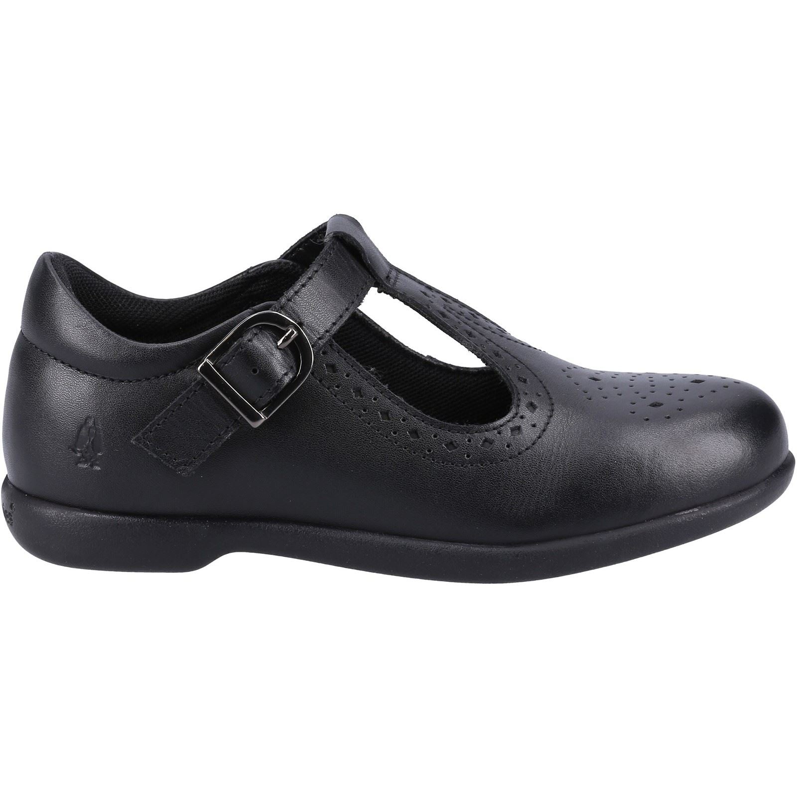 Hush Puppies Britney JNR Leather Girls's Black Shoes