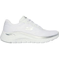 Skechers Arch Fit 2.0 Glow The Distance Textile Women's White/Silver Sneakers