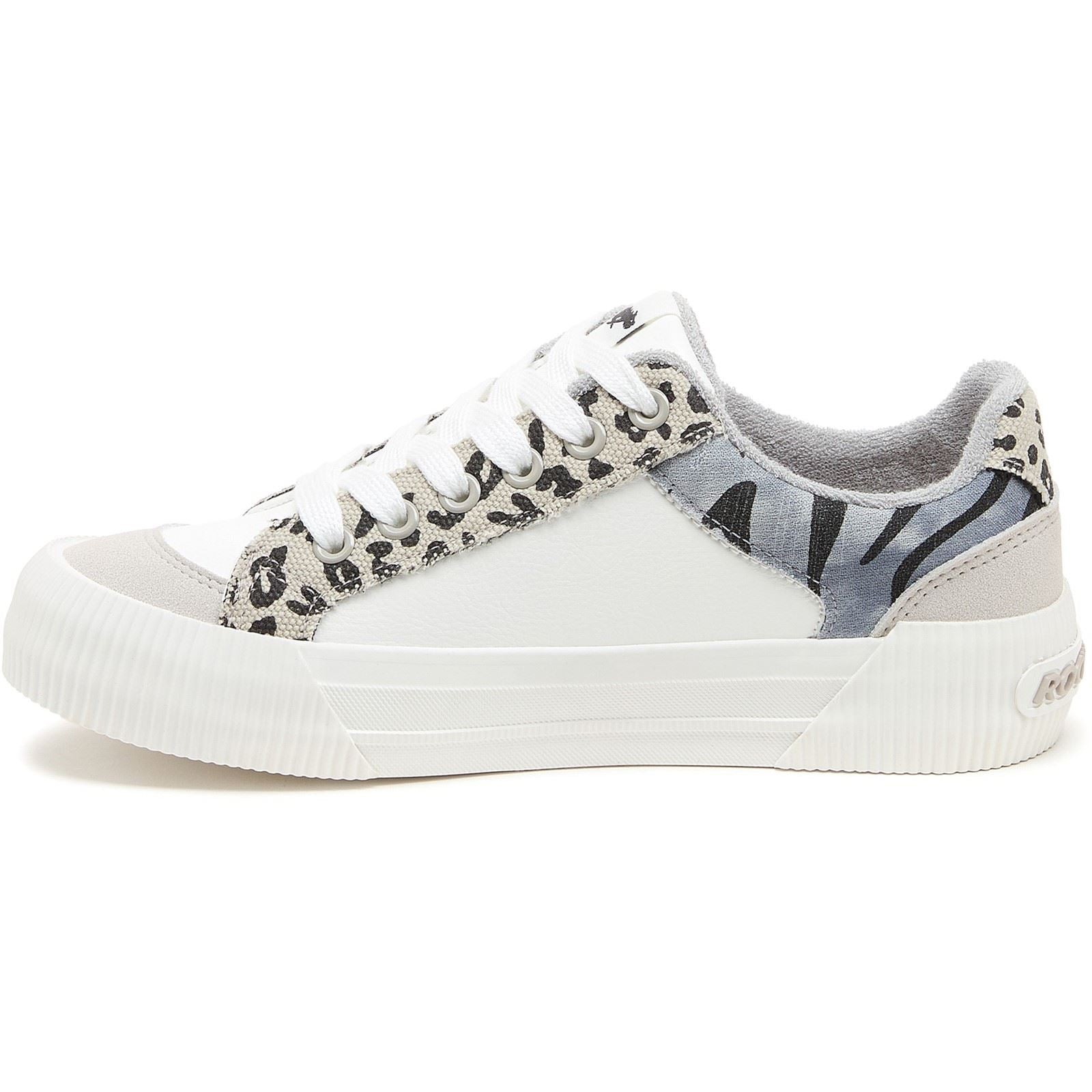 Rocket Dog Cheery Blocked Animal Textile Women's Grey/White Shoes