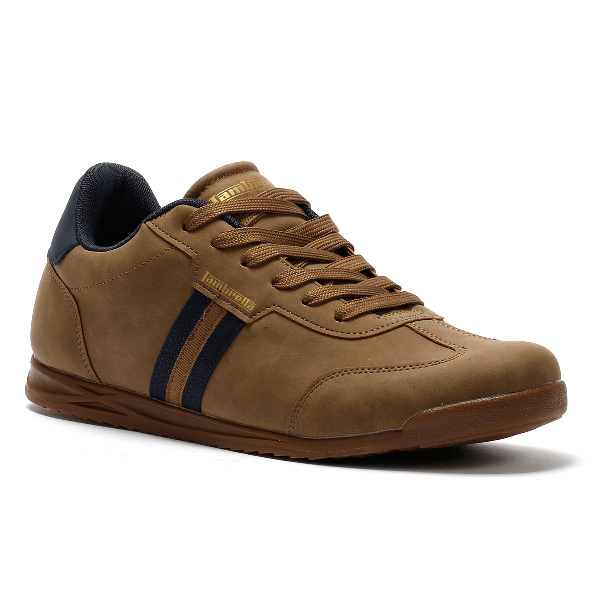 Lambretta Tackle Men's Taupe/Navy Sneakers