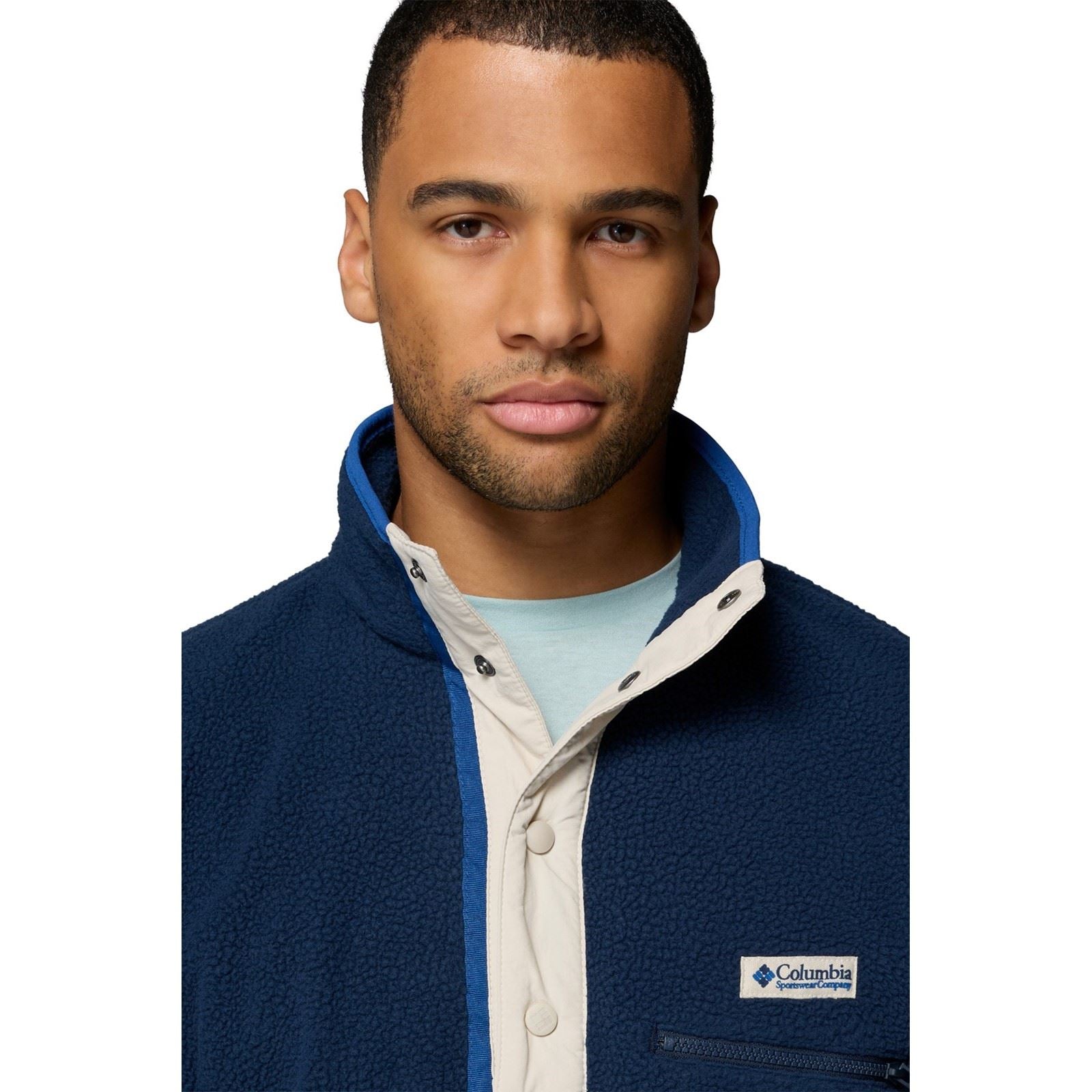 Columbia Helvetia II Half Snap Men's Blue Fleece Jacket