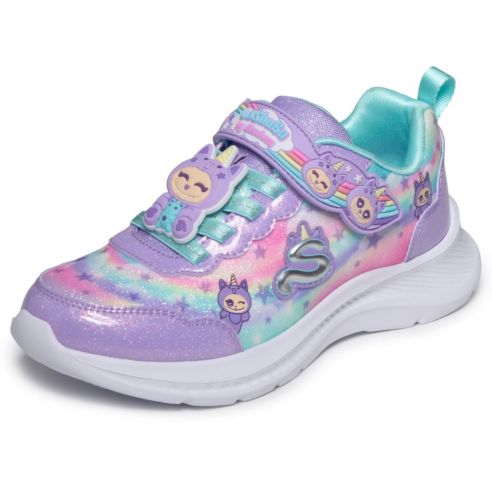 Skechers Jumpsters 2.0 Cutie Critters Textile Girl's Lavender/Multi Trainers