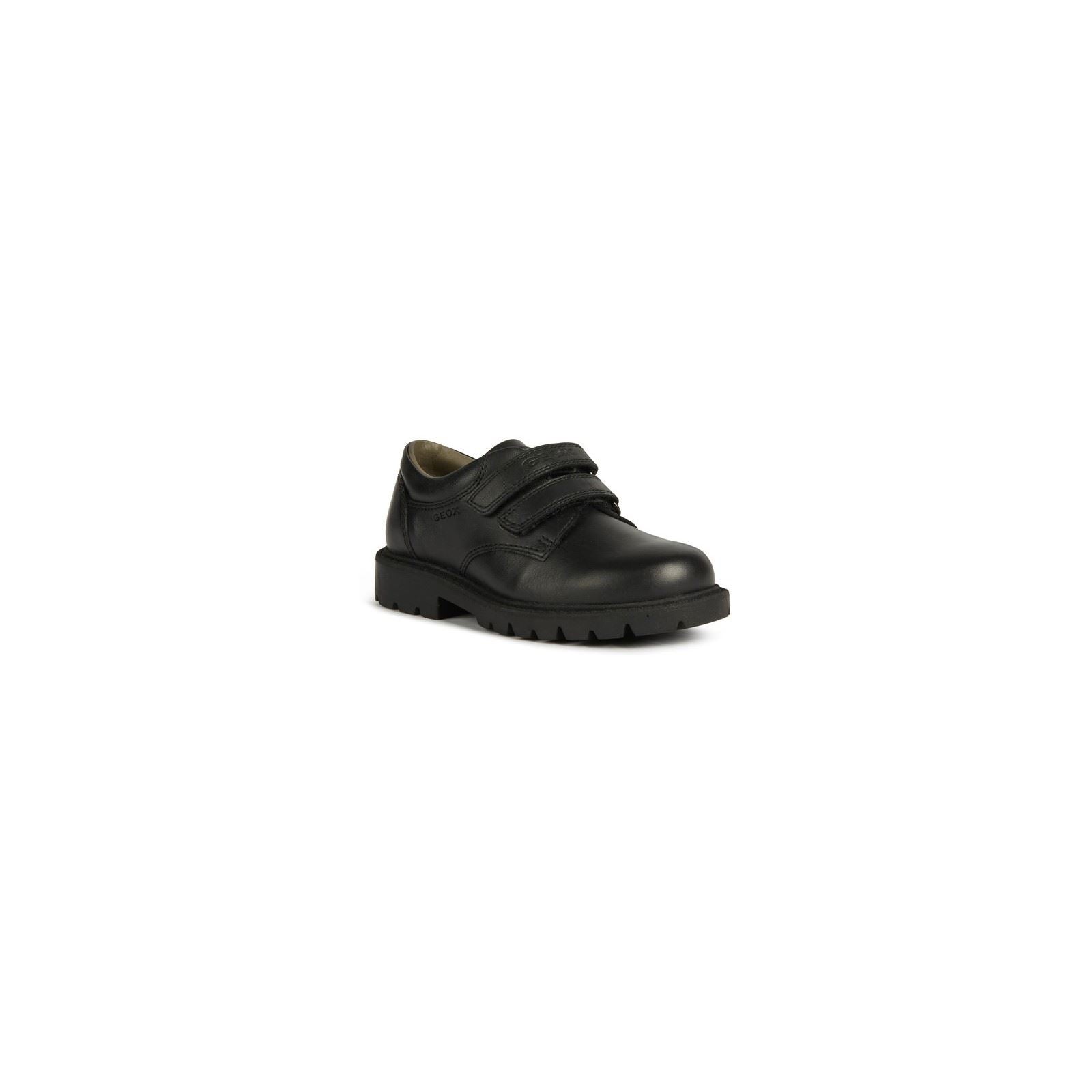Geox Shaylax Leather Boy's Black Shoes