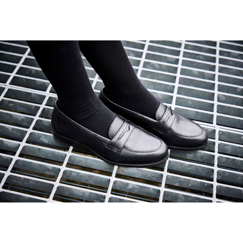 Pod Islay Leather Girls's Black Loafers