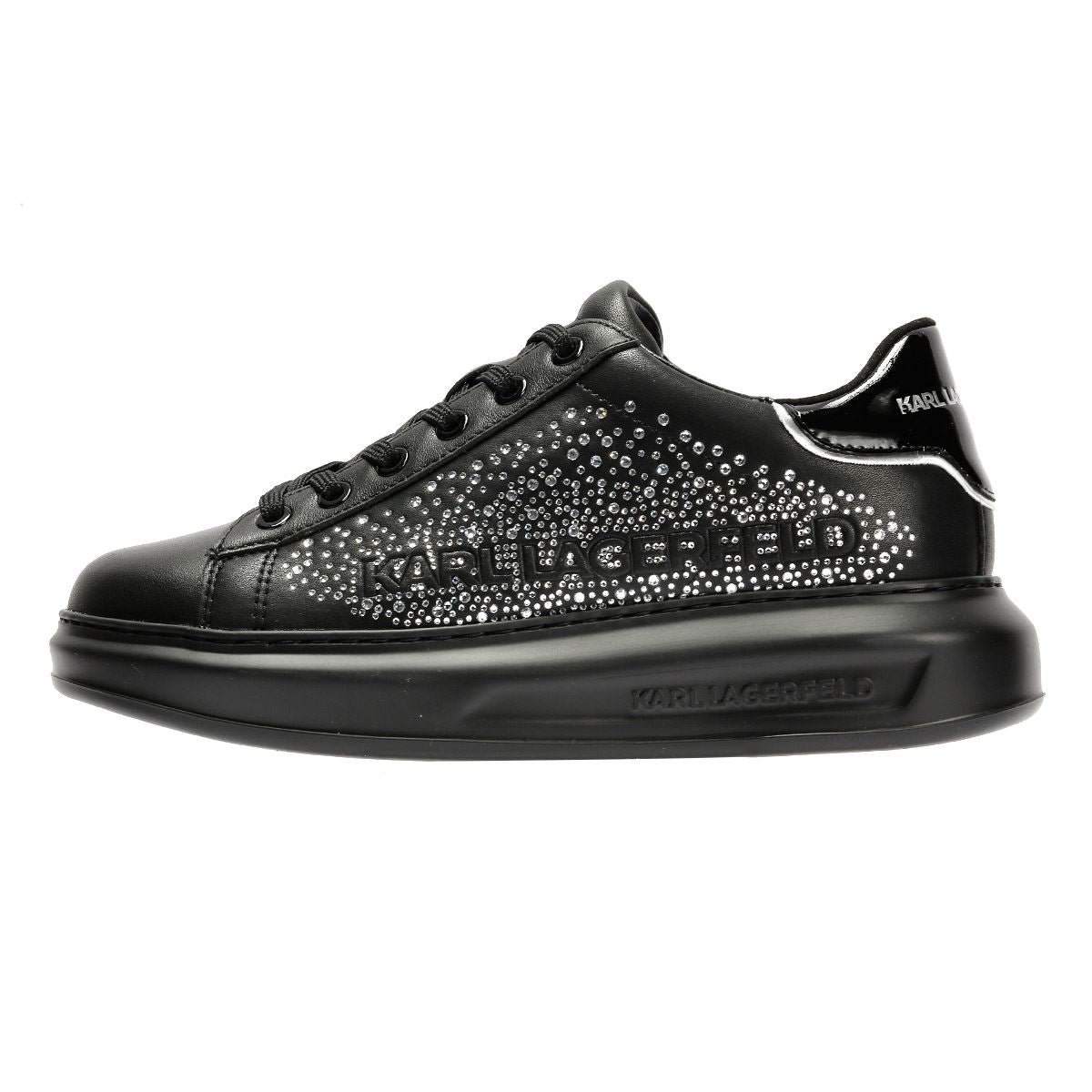 Karl Lagerfeld Kapri Konstellation Leather Women's Black/Silver Sneakers