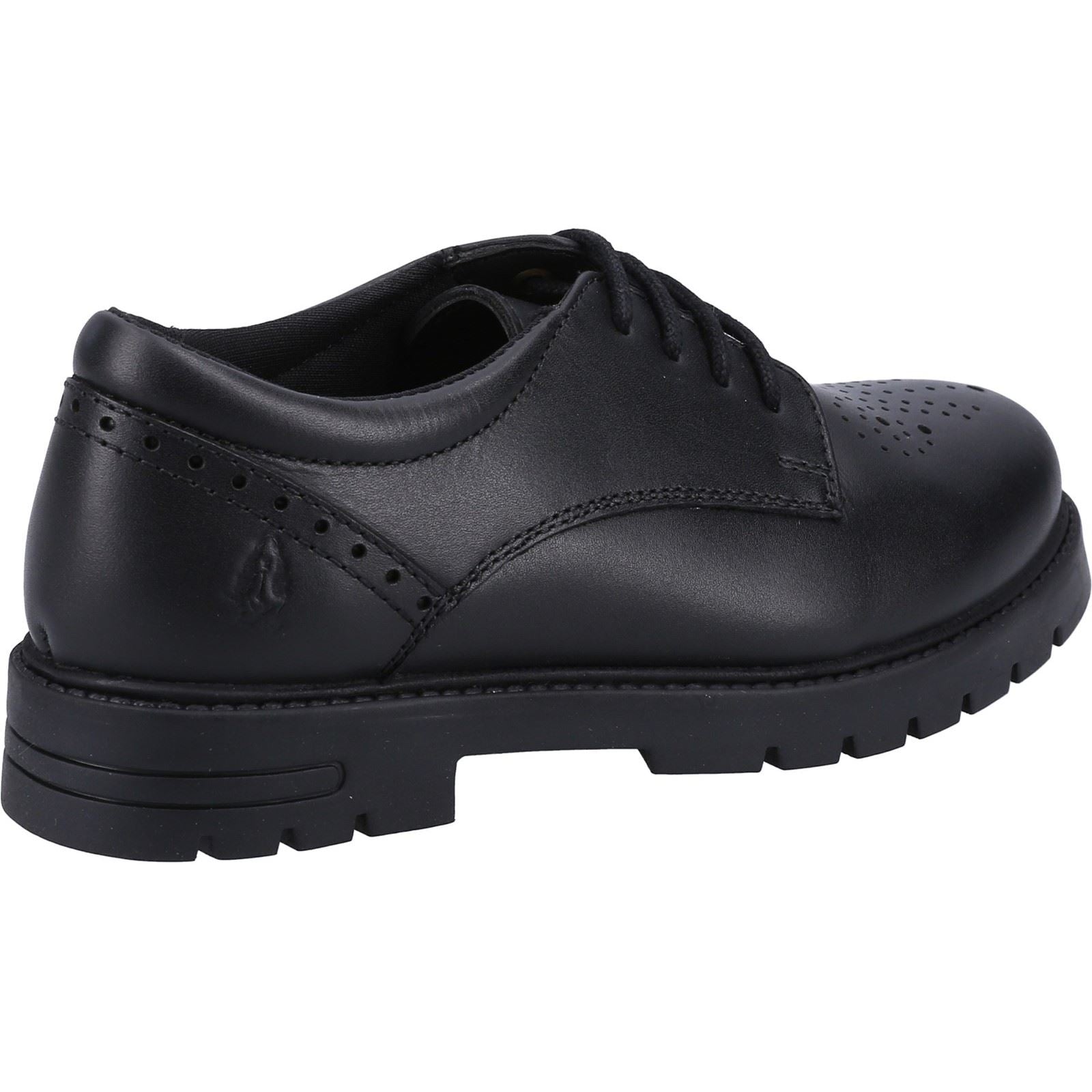 Hush Puppies Jayne Lace Up SNR Leather Girls's Black Lace-Up Shoes