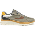 Geox U SPHERICA ACTIF X1 Synthetic Blend Men's Sage/Brown Sneakers