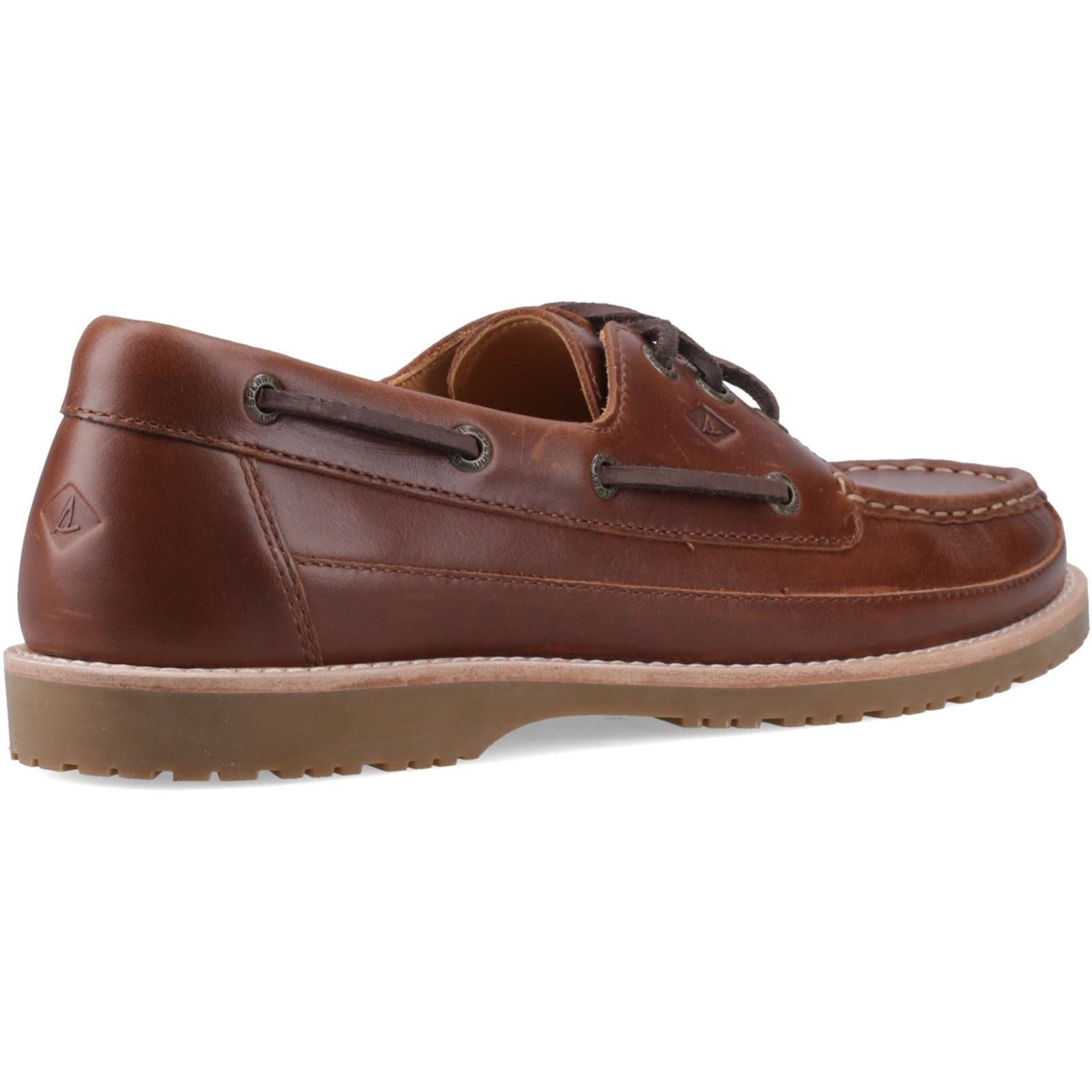 Sperry Mini Lug 3 Eye Leather Men's Brown Boat Shoes