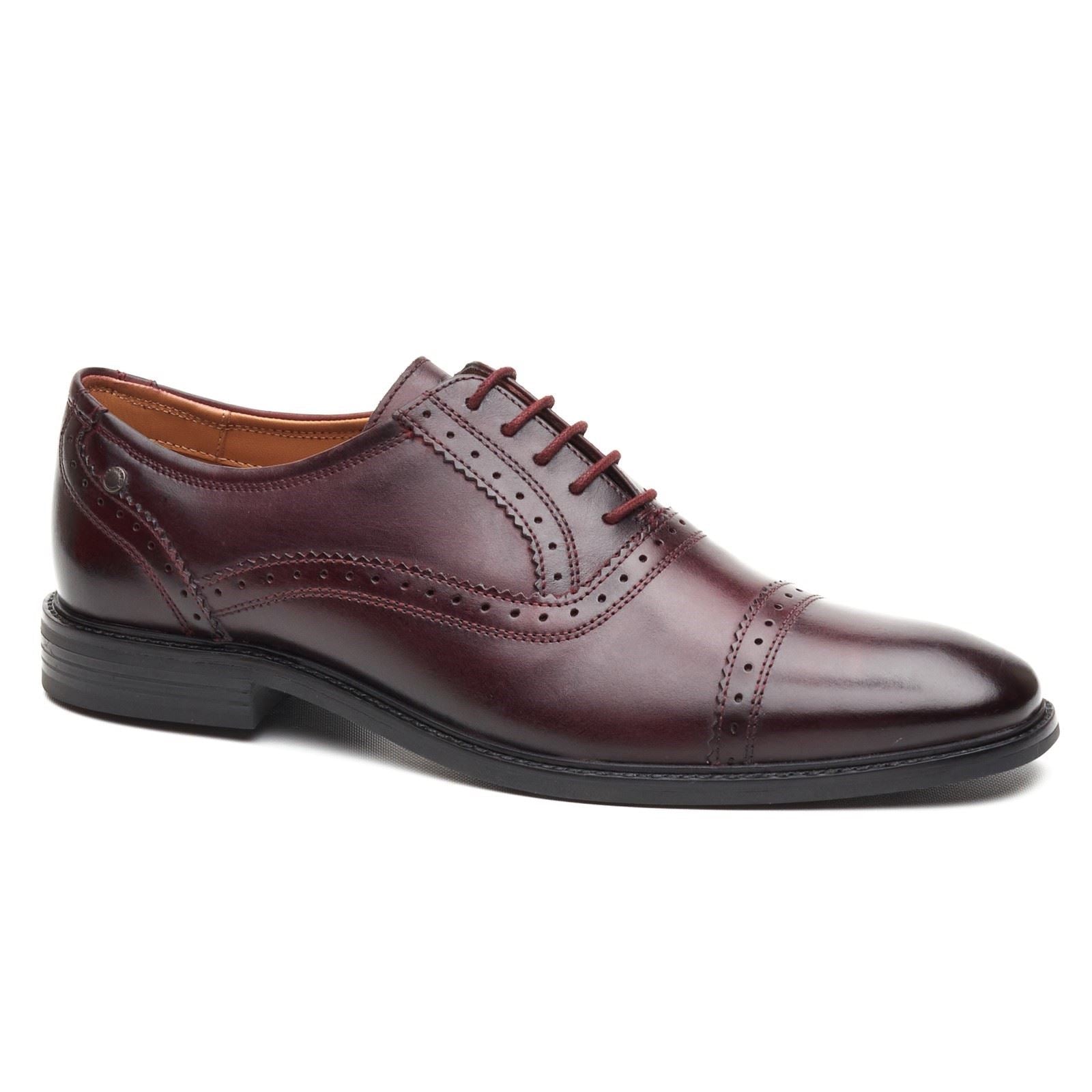 Base London Ascot Oxford Leather Men's Bordo Oxford Shoes